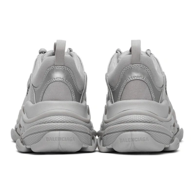 Shop Balenciaga Silver Triple S Sneakers In 8100 Silver