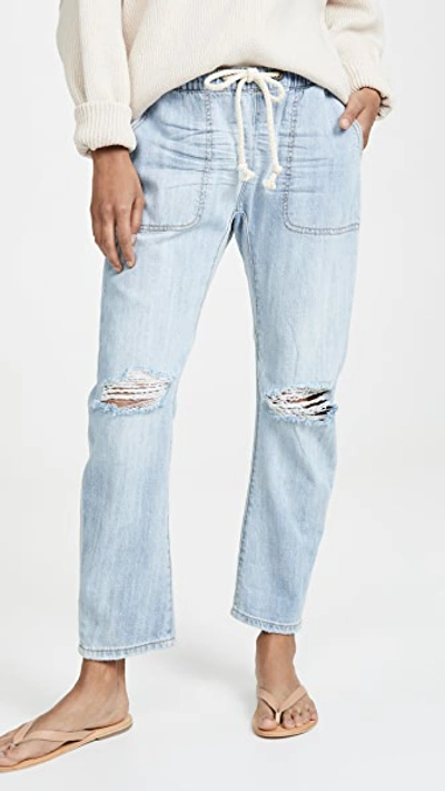 Sweat denim pants – HITCHHIKER