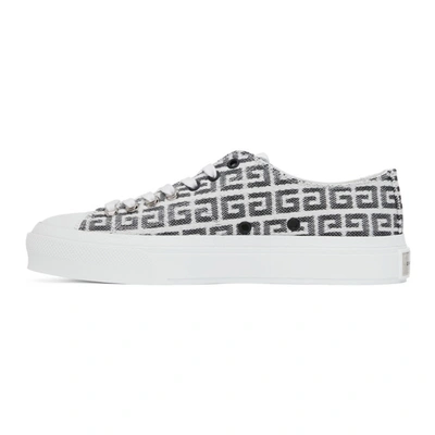 Shop Givenchy Black & White 4g Jacquard City Sneakers In 004-black/white