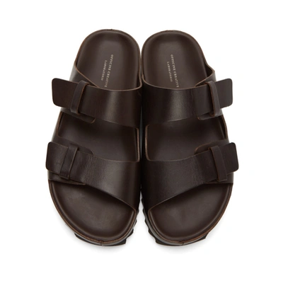 Shop Officine Creative Brown Toscano Agora 2 Sandals In 2040 Testa