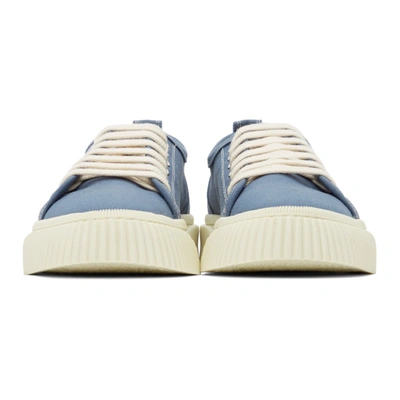 Shop Ami Alexandre Mattiussi Blue Low-top Sneakers In Bleu Acier/474