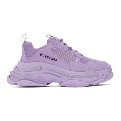 Balenciaga Purple Triple S Sneakers | ModeSens