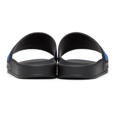 Shop Off-white Black & Blue Industrial Slides In Black Blue