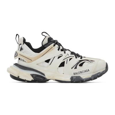 Shop Balenciaga White & Black Track Sneakers In 9010 Wht/bl