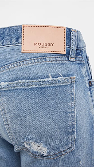 Shop Moussy Vintage Glendele Skinny Jeans Light Blue Light Blue