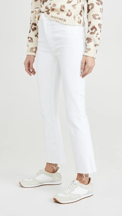 Mother The Weekender Fray Jeans In White In Fairest Of Them All