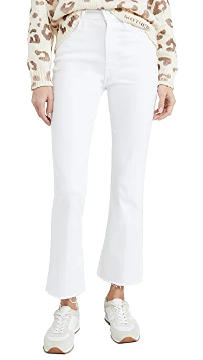Mother The Weekender Fray Jeans In White In Fairest Of Them All