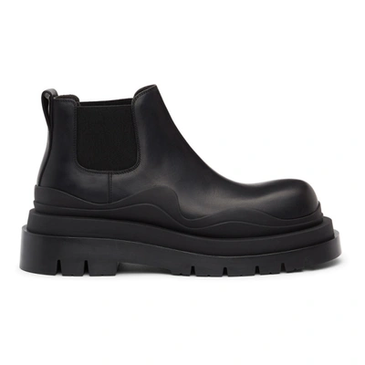 Shop Bottega Veneta Black Low 'the Tire' Boots In 1029 Black