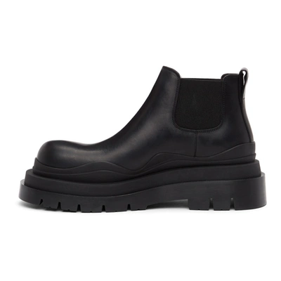 Shop Bottega Veneta Black Low 'the Tire' Boots In 1029 Black