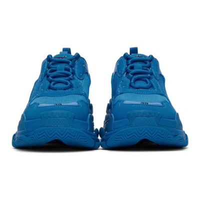 Shop Balenciaga Blue Triple S Sneakers In 4000 Blue