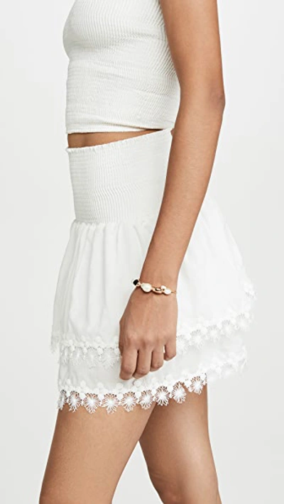 Shop Peixoto Ruffle Miniskirt White