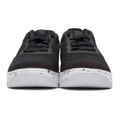 Shop Nike Black Air Force 1 Crater Flyknit Sneakers In Black/white