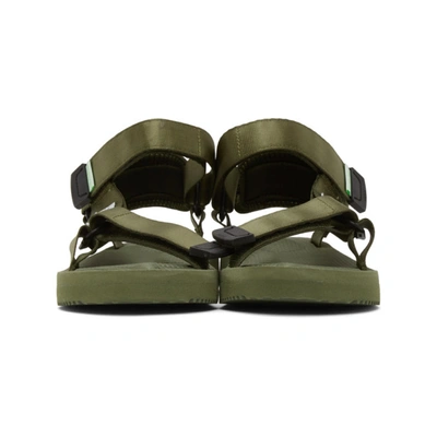 Shop Suicoke Green Depa-cab Sandals In Olive