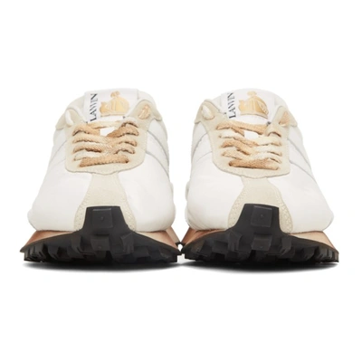 Shop Lanvin White Nylon Bumpr Sneakers In 01 Optic White