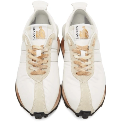 Shop Lanvin White Nylon Bumpr Sneakers In 01 Optic White