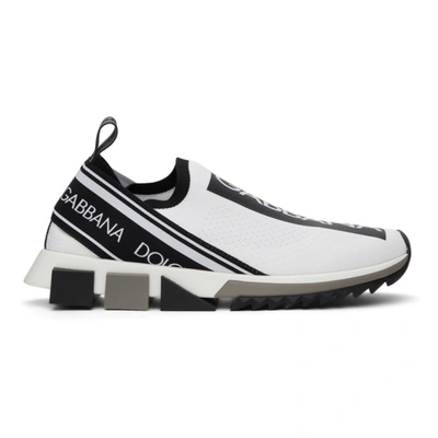 Shop Dolce & Gabbana White & Black Sorrento Sneakers In 89697 Bianco/nero