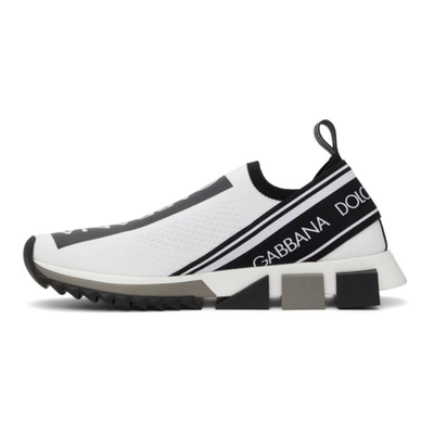 Shop Dolce & Gabbana White & Black Sorrento Sneakers In 89697 Bianco/nero