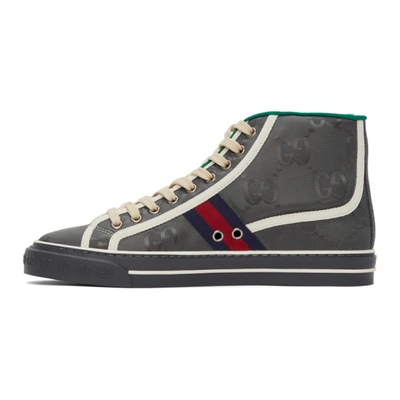 Shop Gucci Grey Off The Grid ' Tennis 1977' High-top Sneakers In 1162 Gra.gre/my.wh/b