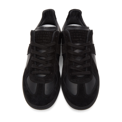 Shop Maison Margiela Black Replica Sneakers In 900 Black