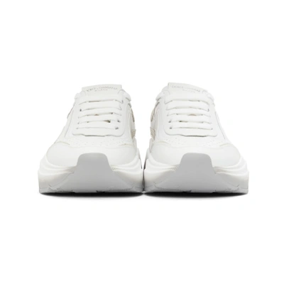 Shop Dolce & Gabbana White & Grey Gradient Daymaster Sneakers In 80001 White