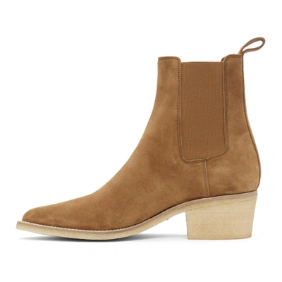 Shop Amiri Tan Suede Chelsea Boots In Brown / Cognac