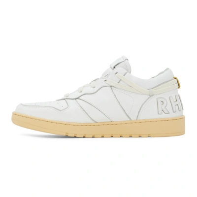 Shop Rhude White Rhecess Low Sneakers In White/white