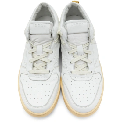 Shop Rhude White Rhecess Low Sneakers In White/white