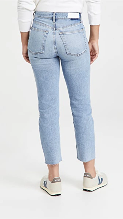 Re/done Stove Pipe High-rise Straight-leg Jeans In Mid 90s