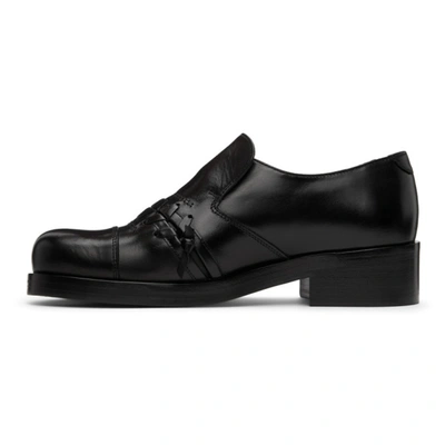 Shop Stefan Cooke Black Polished Slip-on Loafers