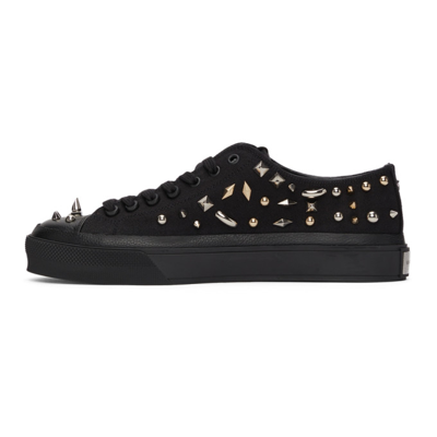 Shop Givenchy Black Low City Sneakers In 001-black