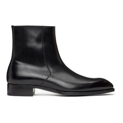 Shop Tom Ford Black Elkan Boots In U9000 Black