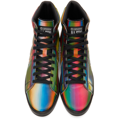 Shop Converse Multicolor All Star Pro Leather High Sneakers In Iridescent