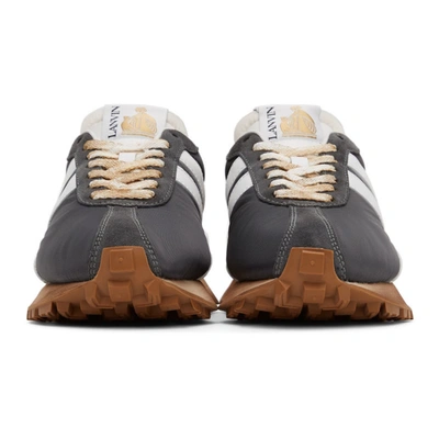 Shop Lanvin Grey & White Nylon Bumpr Sneakers In 1300 Grey/w