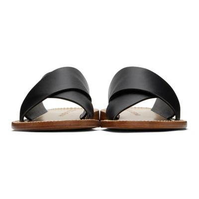 Shop Dolce & Gabbana Black Pantheon Sandals In 80999 Black