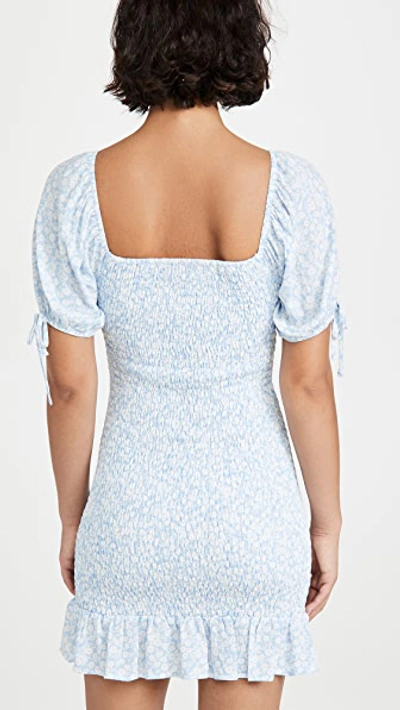 Shop Lost + Wander Wander My Way Mini Dress In Sky Blue/white