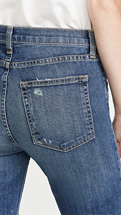 Nili Lotan Florence Distressed High-rise Flared Jeans In Classic Wash