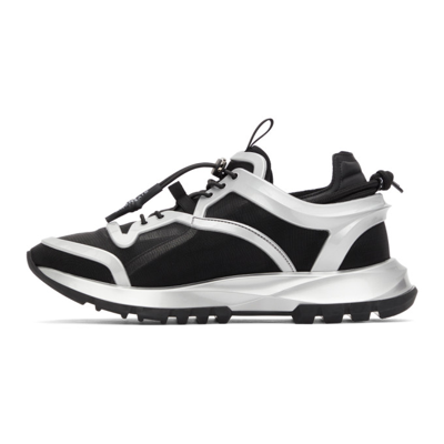 Shop Givenchy Black & Silver Spectre Cage Runner Sneakers In 008 Black/s