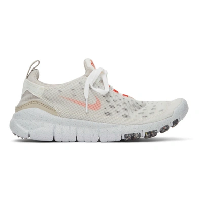 Shop Nike Beige & Grey Free Run Trailer Crater Sneakers In White/orange-cream I