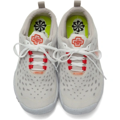 Shop Nike Beige & Grey Free Run Trailer Crater Sneakers In White/orange-cream I