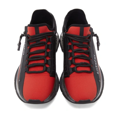 Shop Givenchy Red Spectre Zip Low Sneakers In 600 Red