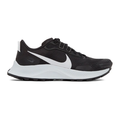 Shop Nike Black & White Pegasus Trail 3 Sneakers In Black/pure Platinum-
