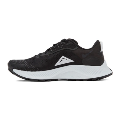 Shop Nike Black & White Pegasus Trail 3 Sneakers In Black/pure Platinum-