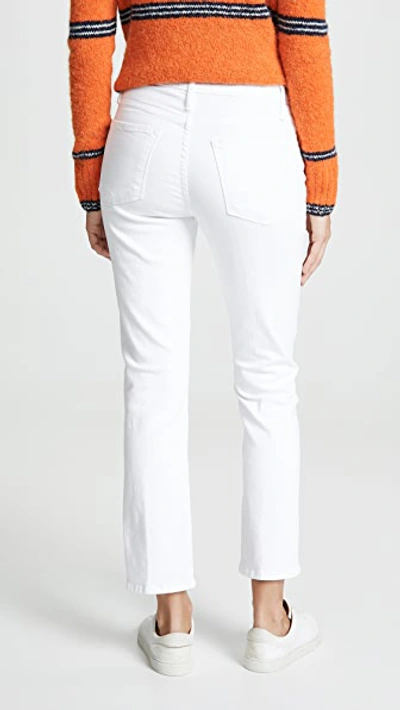 Frame Le Sylvie High-rise Straight Jeans In Blanc | ModeSens