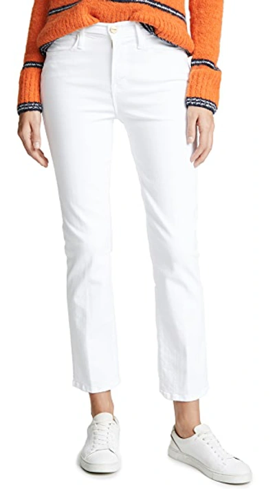 Frame Le Sylvie High-rise Straight Jeans In Blanc | ModeSens