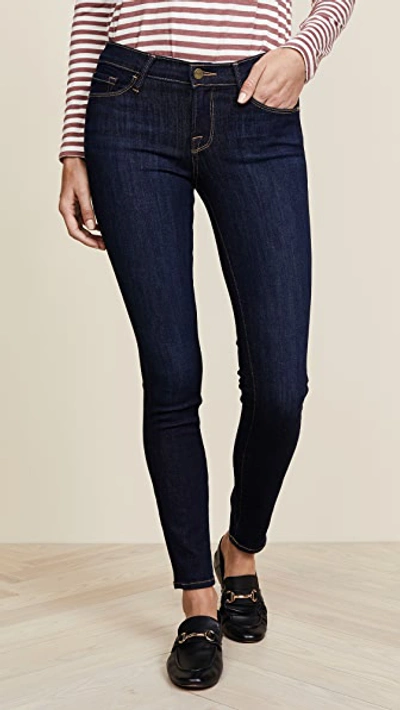Frame Le Skinny De Jeanne Mid-rise Jeans In Dark Denim | ModeSens