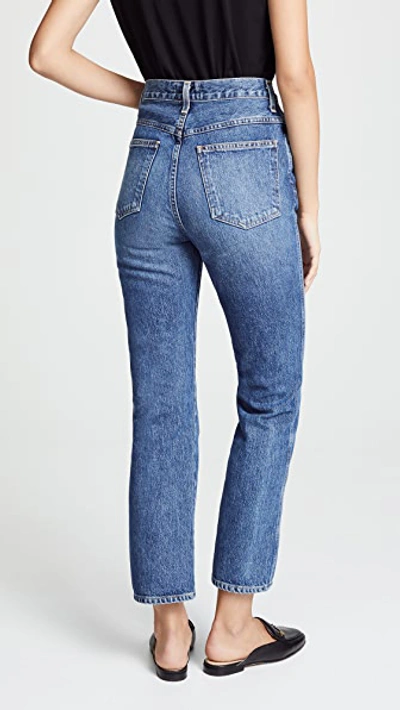 Agolde Pinch Waist Cropped Organic High-rise Flared Jeans In Placebo