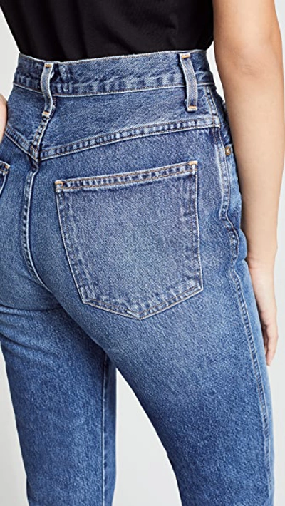 Agolde Pinch Waist Cropped Organic High-rise Flared Jeans In Placebo