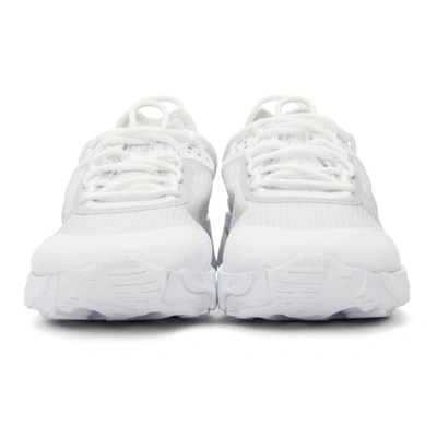Shop Nike White React Live Sneakers In White/white-pure Pla