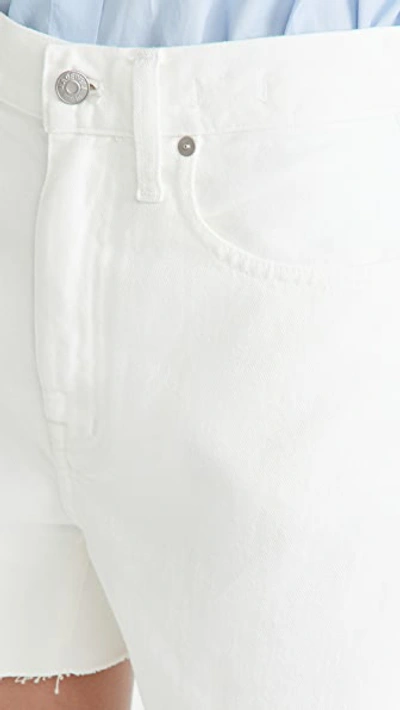 Shop Madewell Mom Shorts In Tile White