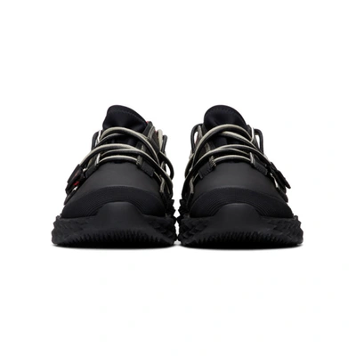 Shop Giuseppe Zanotti Black & Red Leather Urchin Sneakers